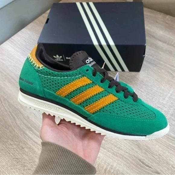 New Adidas Wales Bonner SL72 Sneaker Shoes Knit Green Womens Size 7 - Picture 12 of 16